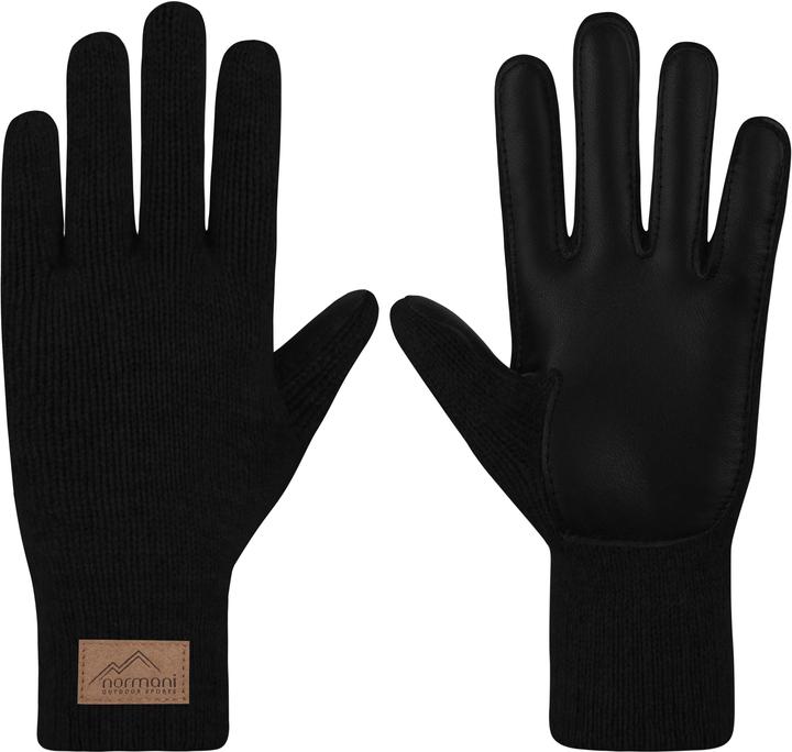 Produktbild Normani Herren Merino Strick-Fingerhandschuhe mit Schafleder "Leanyer" - 9635 (8.5)