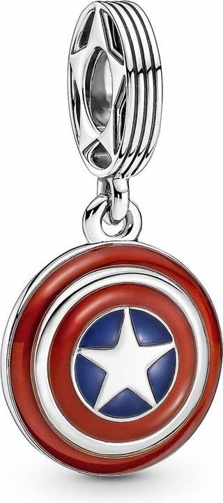 Actual product image Pandora Marvel The Avengers Captain America Shield (Silver 925, Enamel)