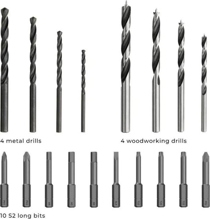 Actual product image Hoto QWLDZ001 drill 1400 RPM Black