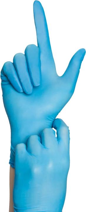Produktbild Ampri Einweghandschuhe Med Comfort Blue Grösse L blau Nitril EN 374, EN 455 PSA-Kategorie III (L)