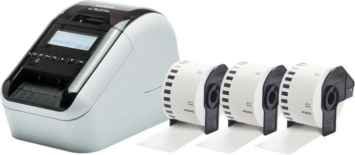 Immagine prodotto Brother QL-820NWBcVM con 3 rotoli di etichette (300 dpi)