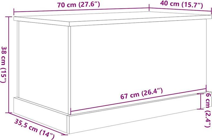 Immagine prodotto vidaXL Brendan (70 x 40 x 38 cm)