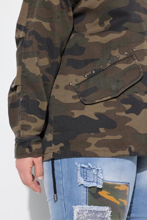 Produktbild Angel of Style Jacke, Boxy Fit, Camouflage, Bindeband am Saum (48)