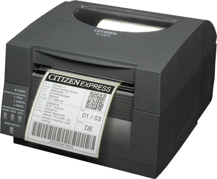 Produktbild Citizen CL-S531II Printer  Direct thermal, Black, UK+EN Plug (300 dpi)