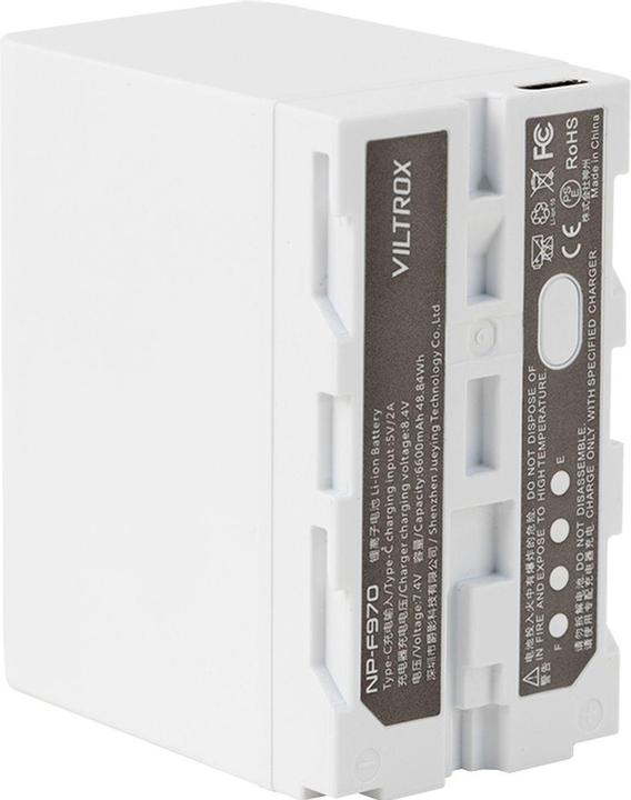 Actual product image Viltrox NP F970 Battery 6600mah with USB C Charging Port (Camera battery)