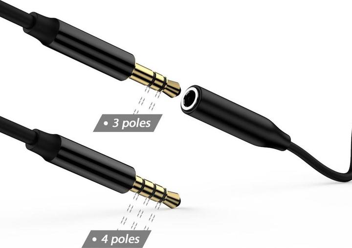 Produktbild Apfelkiste USB C auf 3.5mm AUX Klinke Adapter Kabel, 10cm, Schwarz (Klinkenadapter)