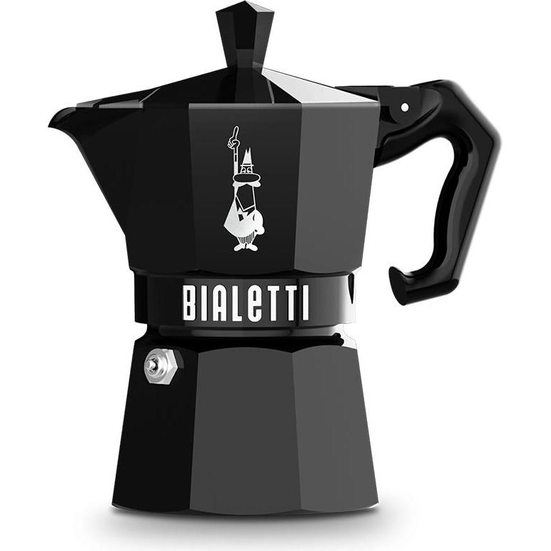 Bialetti Nero Moka Exclusive 3 Tazze Nera, Caffettiera Moka,