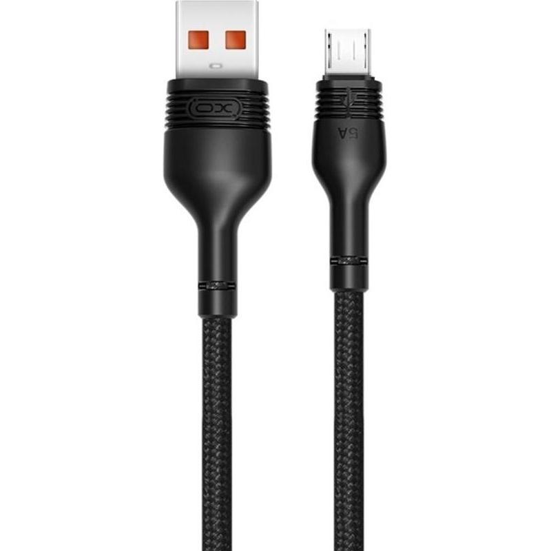 xO Kabel NB55 USB - microUSB 1,0 m 5A schwarz (USB 3.2 Gen 1), USB Kabel