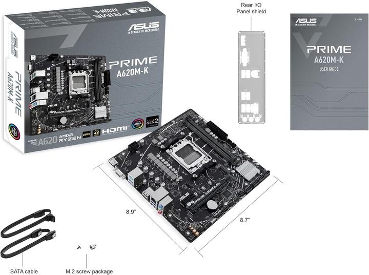 Immagine prodotto ASUS PRIME A620M-K (AM5, AMD A620, mATX)
