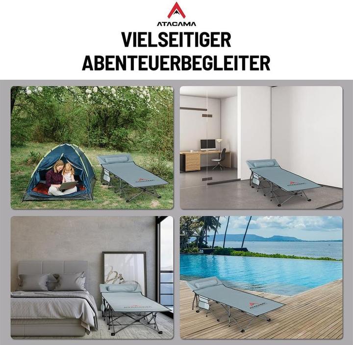 Produktbild Atacama XXL Feldbett Dunkelgrau