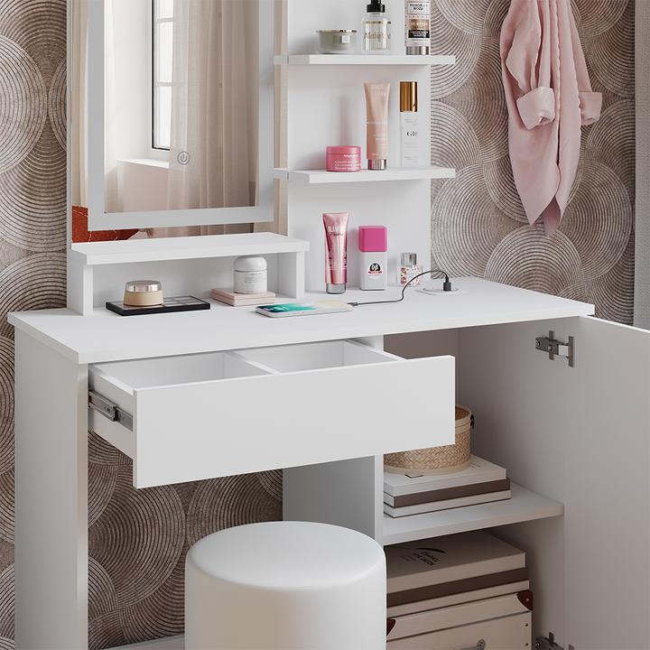 Actual product image Vicco Julia with stool and lighting (90 x 38 x 137.5 cm)