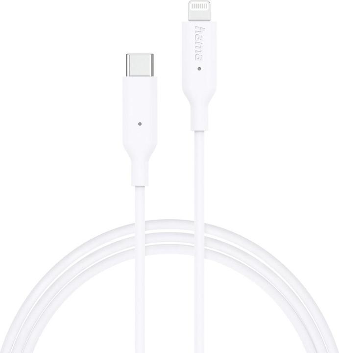Produktbild Hama USB-Kabel, USB-C - Lightning, 1 m, Weiss (1 m, USB 2.0)