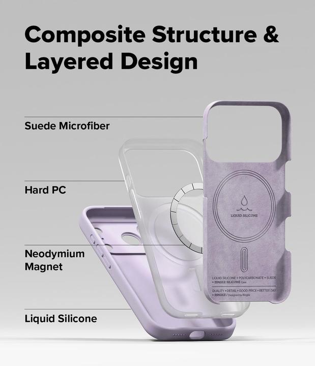 Produktbild Ringke Silikon Magnetische MagSafe Hülle für iPhone 17 Pro - Schwarz (Apple iPhone 17 Pro)