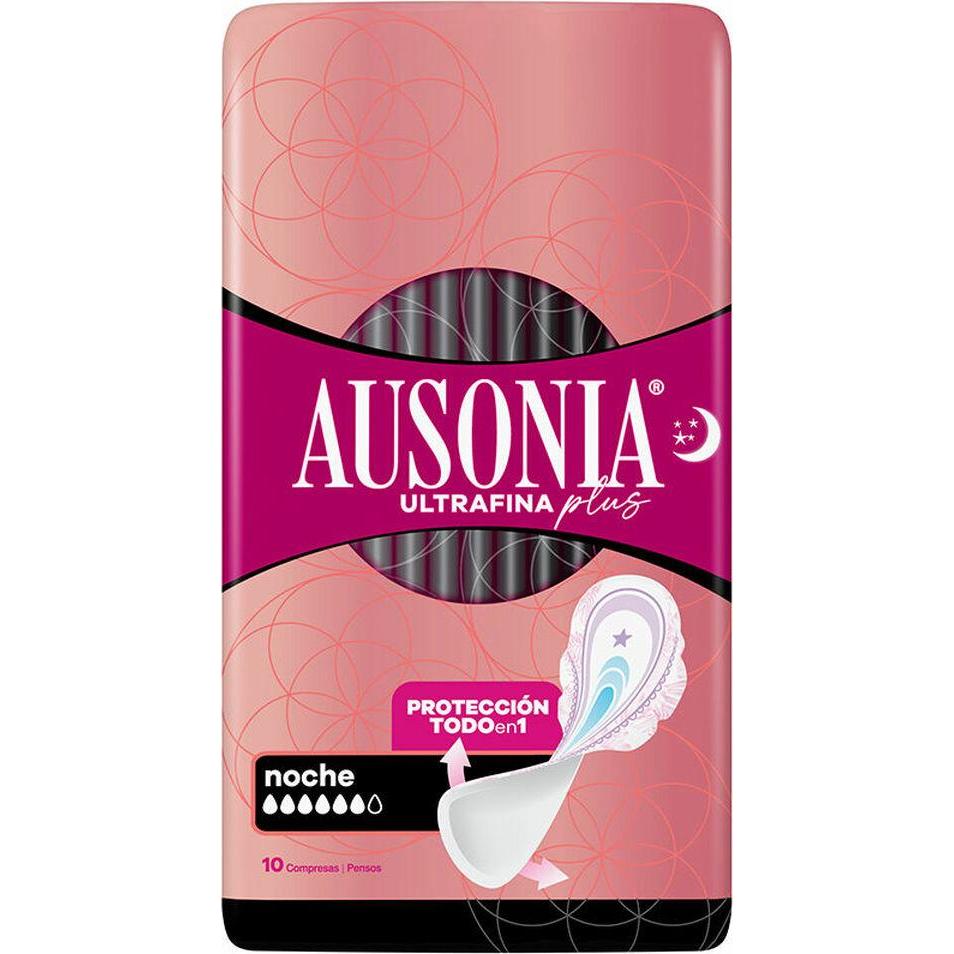 Ausonia, Binden, ULTRAFINA PLUS compresas noche alas 10 u (10 x)