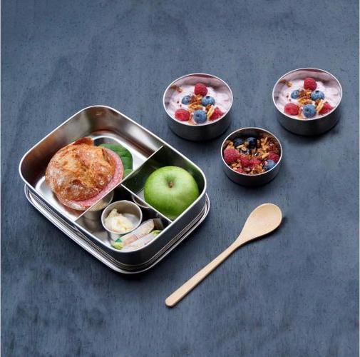 Actual product image Yummii Yummii Lunchbox Bento rounds small/medium Black/Silver