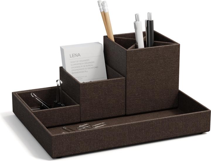 Image du produit Bigso BOX OF SWEDEN Stifteköcher Set Lena 7974C4801 Leinen, 4-teilig, braun
