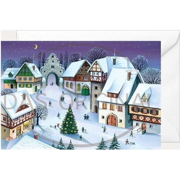 Olewinski & Tochter 2987 - Weihnachtsklappkarte Weihnachtsabend (1 Stk.) (2987)