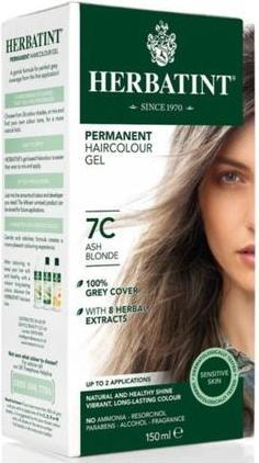 Actual product image Herbatint Farbe 7C Aschgrau Blond 150ml (7C Ash grey blonde 150ml)