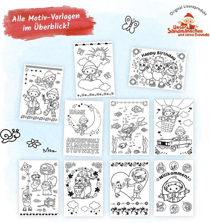 Produktbild Fensterbilder Kleiner Sandmännchen mehrfarbig