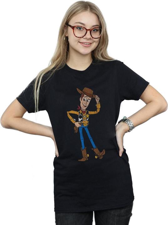 Actual product image Disney Womens/Ladies Toy Story 4 Sheriff Woody Pose Cotton Boyfriend T-Shirt (4XL)