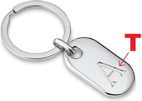 Actual product image Philippi T key ring