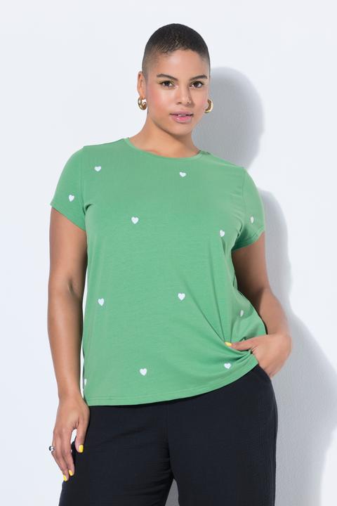 Actual product image Studio Untold Heart Print Cap Sleeve Tee (54)