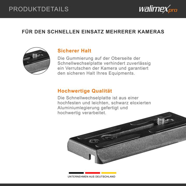 Produktbild Walimex Advanced 173 SH Schnellwechselplatte (Stativ Schnellwechselplatte)