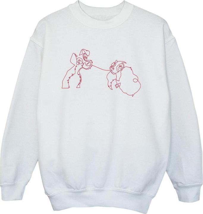 Actual product image Disney Boys Lady And The Tramp Spaghetti Outline Sweatshirt (104)