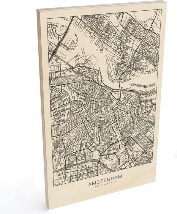 Image du produit Trenddeko Plan de la ville d'Amsterdam (20 x 30 cm)
