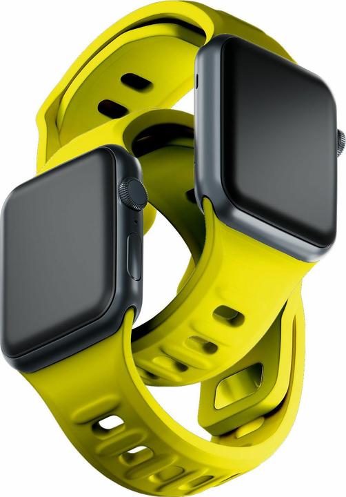Produktbild 3MK Silicone Watch Strap żółty/yellow dla Apple Watch 38/40/41mm (Edelstahl, Silicone)