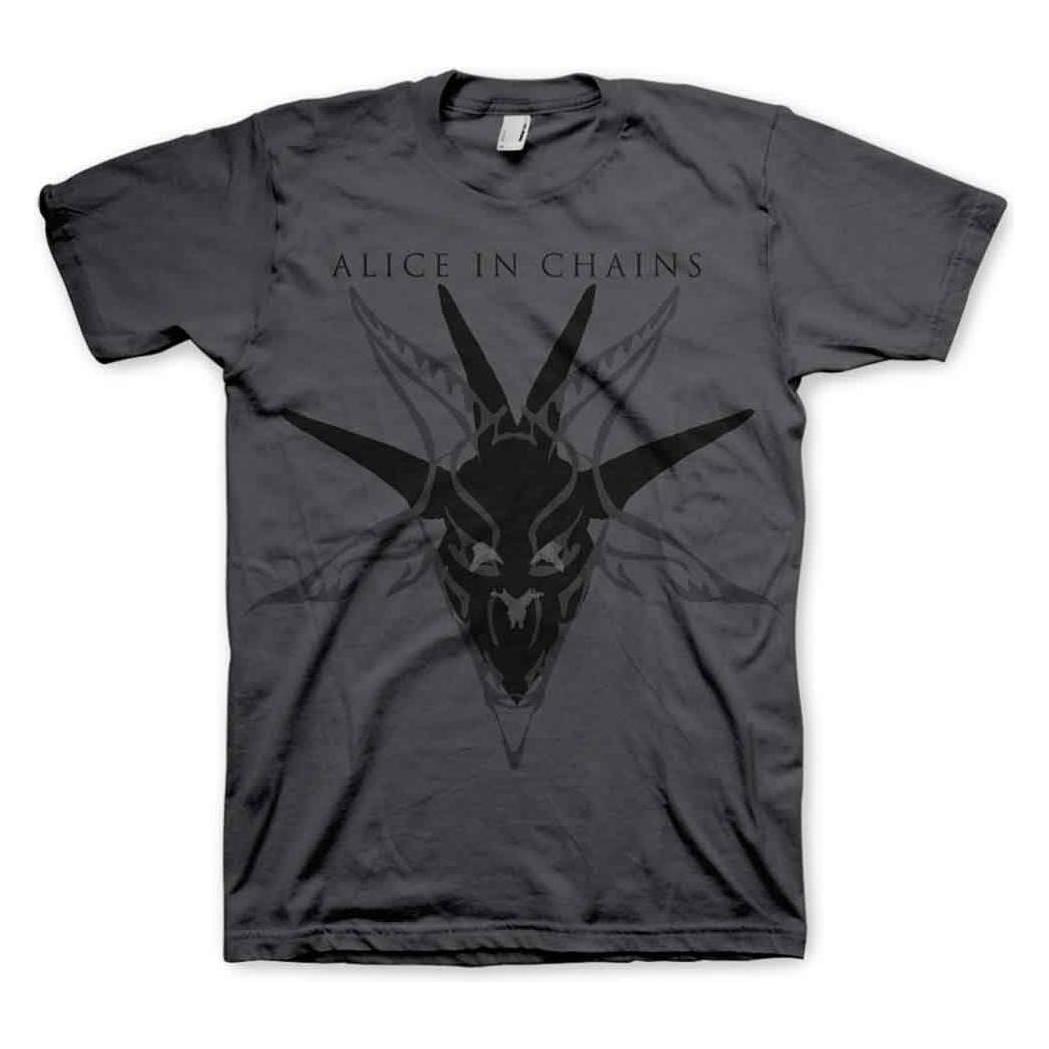 Alice In Chains, Herren, Shirts, Black Skull, Grau, (Xl)