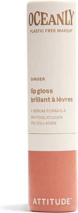 Actual product image Attitude Oceanly Sheer Lip Gloss Stick EWG Verified Titanium Dioxide-Free (Ginger)