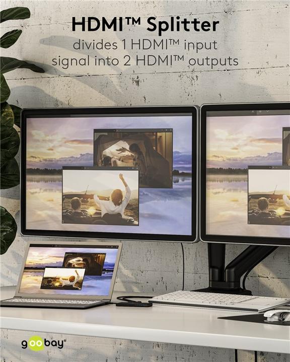 Produktbild Goobay HDMI-Splitter 1 auf 2 4K @ 60 Hz