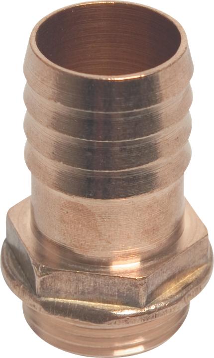 Produktbild Mega Schlauchtülle Messing Schlauchgrösse 25 mm Aussengewinde 1 ″ (Schlauchschelle, 25 mm)