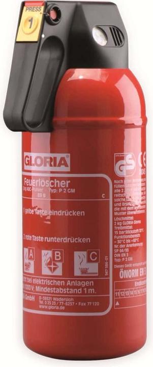 Produktbild Gloria P2GM Feuerlöscher Pulver 2,0 kg (A, B, C)