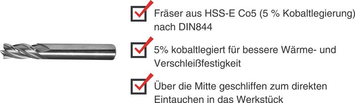 Produktbild Paulimot Schaftfräser 4-schneidig 12 mm