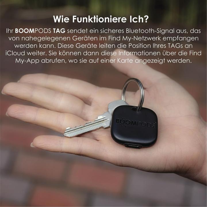 Immagine prodotto Boompods Boomtag Ricaricabile 4 pezzi Nero, Blu, Bianco, Rosa (iOS)