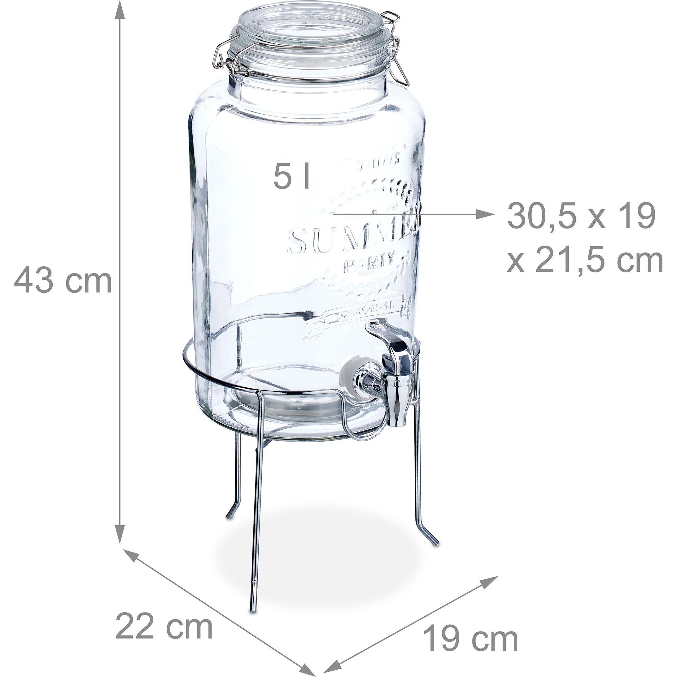 Thumbnail - Relaxdays Getränkespender, Getränkespender, Transparent