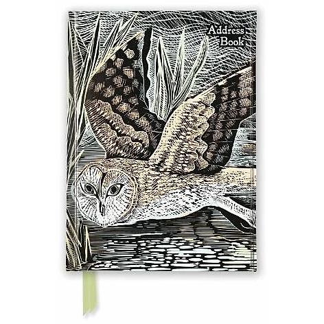 Browntrout Verlag, Heft + Block, Adressbuch DIN A5: Angela Harding, Sumpfeule (A5, Liniert, Harter Einband)