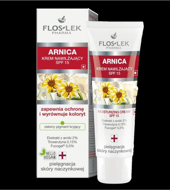 Image du produit Floslek FLOSLEK Arnica Crème Hydratante SPF15 krem nawilżający do skóry naczynkowej 50ml (50 ml, Crème de jour, SPF 15)