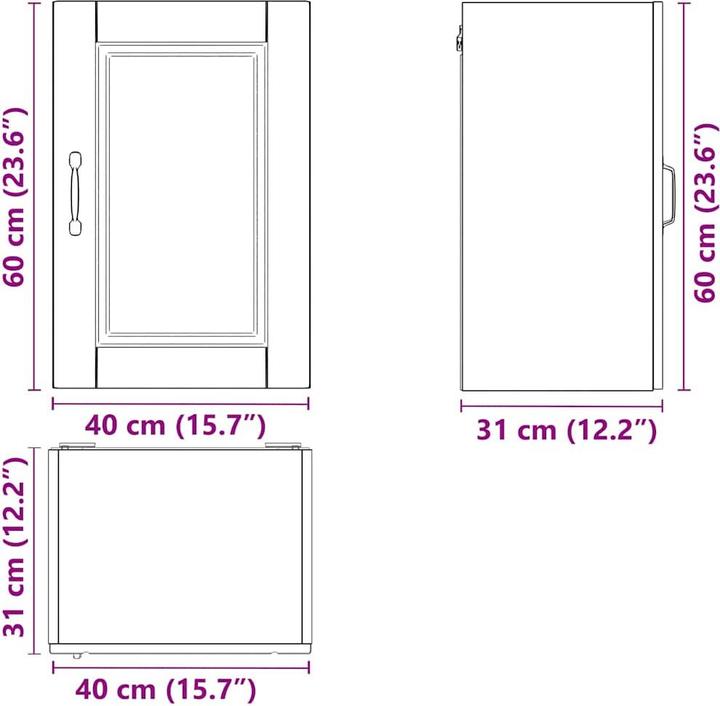 Produktbild vidaXL Küchen-Wandschrank (40 x 31 x 60 cm)