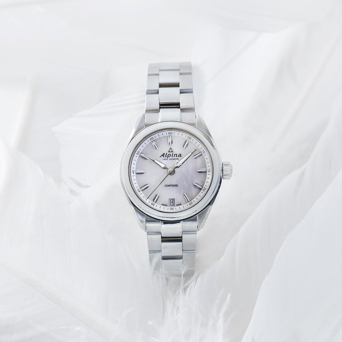 Thumbnail - Alpina Watch, Armbanduhr, Comtesse, Silber, (Analoguhr, 34 mm)