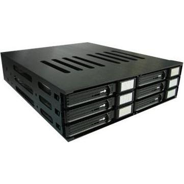 JJ Computer JOUJYE mini backplane per 6 x 6,35cm 2,5 pollici HDD nero (2.5"), Case per hard disk, Nero