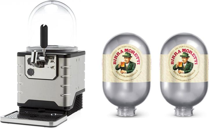 Birra Moretti Blade Bierzapfer und L'Autentica KEG (2x 8L)