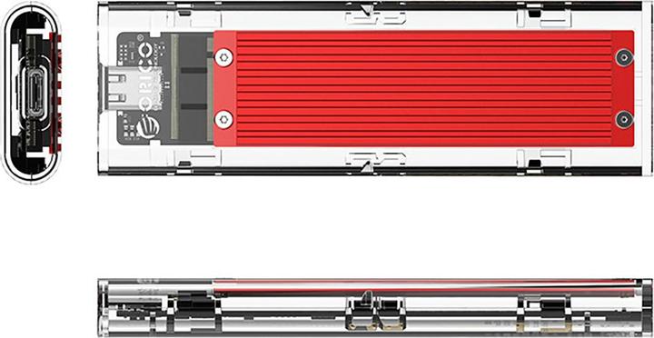 Produktbild Orico Other Computer Accessory TCM2-C3 M.2 NVME to USB-C 10Gb/s Disk Drive - Red (M.2)