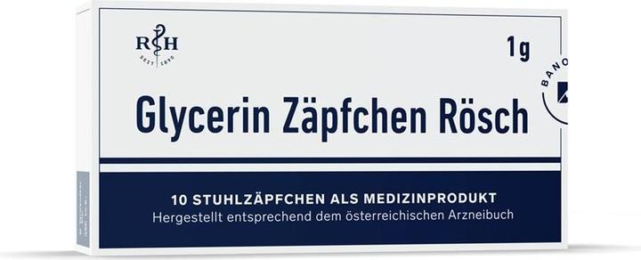 Rösch & Handel Suppositoires à la glycérine 1 g 10 pcs (10 pièce(s))