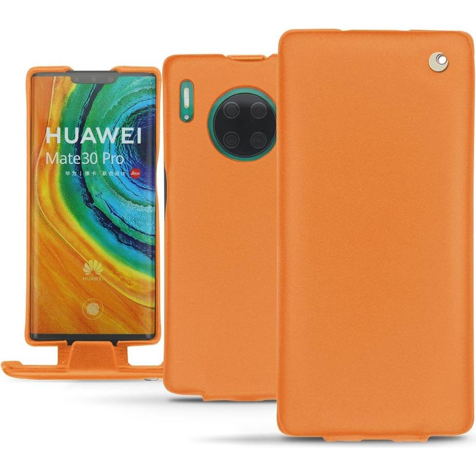 Noreve Lederschutzhülle vertikal (Huawei Mate 30 Pro), Smartphone Hülle, Orange