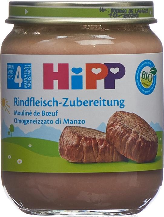 Produktbild Hipp Bio-Rindfleisch Zubereitung Glas (125g) (125 g)