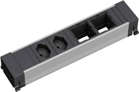 Bachmann Bâti de prises Conference 2xCH T13 2xCouvercle (2 x, Type 13)
