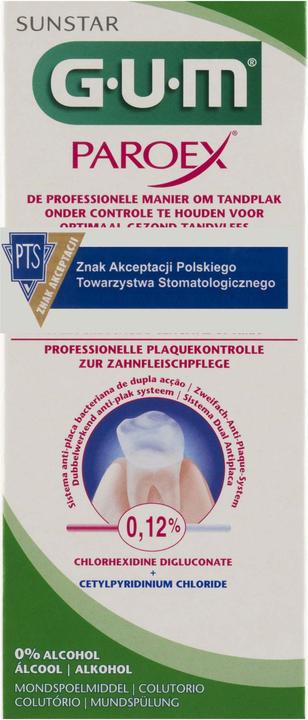 Productafbeelding GUM SUNSTAR PAROEX Mondspoeling 0,12 % chloorhexidine (300 ml, Mondwater)